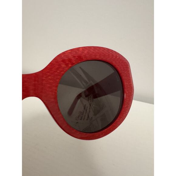 Balenciaga BB 0235S 003 0235 Rive Gauche Sunglasses Red/Grey 52mm main image 4
